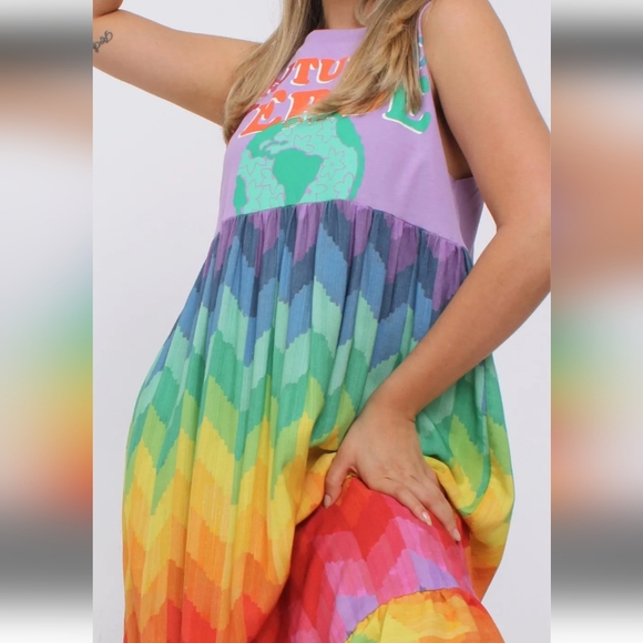 FARM Rio Cropped Dress The Future Is Green Size Medium - Picture 4 of 13